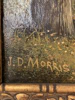 Antique 19th Century British Landscape Oil Painting of Cows Cattle in Wood Signed JD Morris '2 of 2' (7 of 10) Antique 19th Century British Landscape Oil Painting of Cows Cattle in Wood Signed JD Morris '2 of 2' (7 of 10)
