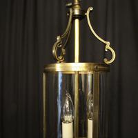 French Convex Gilded Triple Light Hall Antique Lantern (7 of 10) French Convex Gilded Triple Light Hall Antique Lantern (7 of 10)
