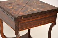 Antique Victorian Inlaid Rosewood Envelope Card Table (12 of 12) Antique Victorian Inlaid Rosewood Envelope Card Table (12 of 12)