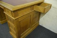 Antique Solid Oak Pedestal Desk (9 of 10) Antique Solid Oak Pedestal Desk (9 of 10)