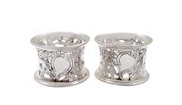 Pair of Antique Edwardian Sterling Silver 'Animals' Napkin Rings in Case 1902 (2 of 10) Pair of Antique Edwardian Sterling Silver 'Animals' Napkin Rings in Case 1902 (2 of 10)
