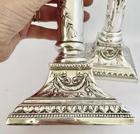 Handsome Pair of Silver Plated Candlesticks C1900 (3 of 9) Handsome Pair of Silver Plated Candlesticks C1900 (3 of 9)