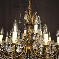Italian Gilded 12 Light Double Tiered Antique Chandelier (3 of 10) Italian Gilded 12 Light Double Tiered Antique Chandelier (3 of 10)