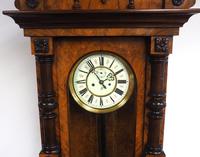 Rare Impressive Antique Burr Walnut 8-Day Twin Weight Striking Vienna Regulator Wall Clock by Gustav Becker (7 of 13) Rare Impressive Antique Burr Walnut 8-Day Twin Weight Striking Vienna Regulator Wall Clock by Gustav Becker (7 of 13)