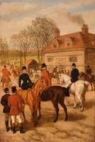 Oil Painting by Edward Benjamin Herberte "The Meet at Stonebridge" (2 of 6) Oil Painting by Edward Benjamin Herberte "The Meet at Stonebridge" (2 of 6)