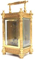 Fine Antique French 8-day Fleur De Lis Decorated Panel 8-day Carriage Clock Timepiece c.1890 (6 of 10) Fine Antique French 8-day Fleur De Lis Decorated Panel 8-day Carriage Clock Timepiece c.1890 (6 of 10)
