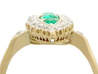 0.92ct Emerald & 1.38ct Diamond, 15ct Yellow Gold Marquise Ring - Antique c.1910 (2 of 9) 0.92ct Emerald & 1.38ct Diamond, 15ct Yellow Gold Marquise Ring - Antique c.1910 (2 of 9)