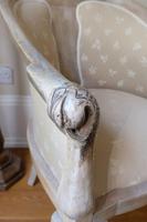 Pair of Late 19th Century French Part Upholstered Painted Tub Chairs (15 of 23) Pair of Late 19th Century French Part Upholstered Painted Tub Chairs (15 of 23)