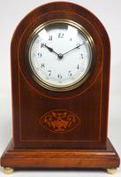 Impressive Solid Mahogany Arched Top Cased Timepiece Clock with Satinwood Inlaid Decoration (8 of 10) Impressive Solid Mahogany Arched Top Cased Timepiece Clock with Satinwood Inlaid Decoration (8 of 10)