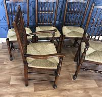 Set of Six Oak Spindle Back Dining Chairs (8 of 12) Set of Six Oak Spindle Back Dining Chairs (8 of 12)