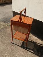 Beautiful Sheraton Revival Satinwood Sewing Table (9 of 9) Beautiful Sheraton Revival Satinwood Sewing Table (9 of 9)
