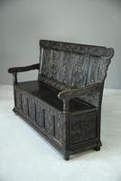 Antique Carved Oak Box Settle (7 of 12) Antique Carved Oak Box Settle (7 of 12)
