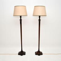 Pair of Antique Mahogany Floor Lamps (2 of 8) Pair of Antique Mahogany Floor Lamps (2 of 8)