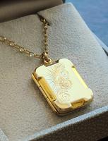 Art Deco 9ct Back & Front Gold Locket on Chain (6 of 10) Art Deco 9ct Back & Front Gold Locket on Chain (6 of 10)