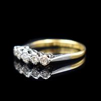 Antique Art Deco Diamond Five Stone 18ct 18k Yellow Gold and Platinum Ring (9 of 10) Antique Art Deco Diamond Five Stone 18ct 18k Yellow Gold and Platinum Ring (9 of 10)