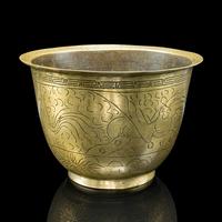 Antique Jardiniere Dish, Japanese, Meiji, Bronze, Decor, Planter Bowl, Victorian (1 of 10)