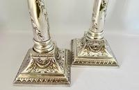 Handsome Pair of Silver Plated Candlesticks C1900 (2 of 9) Handsome Pair of Silver Plated Candlesticks C1900 (2 of 9)