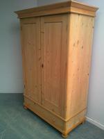 Low 1 Panel Antique Pine 2 Door Knockdown Wardrobe to wax / paint