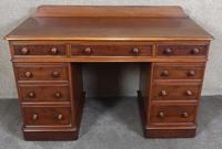 Victorian Mahogany Twin Pedestal Desk (7 of 9) Victorian Mahogany Twin Pedestal Desk (7 of 9)