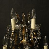 French Pair of Bronze & Crystal 5 Arm Antique Wall Lights (9 of 10) French Pair of Bronze & Crystal 5 Arm Antique Wall Lights (9 of 10)