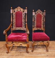 Set Antique Oak Dining Chairs - Farmhouse Kitchen Diners 1880 (5 of 11) Set Antique Oak Dining Chairs - Farmhouse Kitchen Diners 1880 (5 of 11)