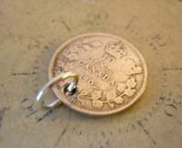 Antique Pocket Watch Chain Fob 1902 Silver Canadian 10 Cents Lucky Coin Fob (6 of 6) Antique Pocket Watch Chain Fob 1902 Silver Canadian 10 Cents Lucky Coin Fob (6 of 6)
