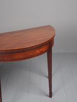 Matched Pair of George III Inlaid Mahogany Demi Lune Tables (10 of 19) Matched Pair of George III Inlaid Mahogany Demi Lune Tables (10 of 19)