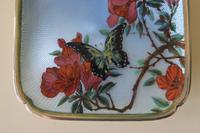 Antique Silver Guilloche Dish Painted with Butterfly & Flowers - 1911 (8 of 11) Antique Silver Guilloche Dish Painted with Butterfly & Flowers - 1911 (8 of 11)