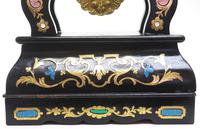 Antique Boulle Inlaid Mantel Clock Ebony French Portico Mantle Clock (3 of 6) Antique Boulle Inlaid Mantel Clock Ebony French Portico Mantle Clock (3 of 6)