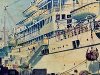 Aft: Colin Verity Large Cruise Ship 'DWARKA' Print on Canvas Pic (7 of 13) Aft: Colin Verity Large Cruise Ship 'DWARKA' Print on Canvas Pic (7 of 13)