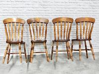 Set of 4 Lath Back Kitchen Chairs (4 of 5) Set of 4 Lath Back Kitchen Chairs (4 of 5)