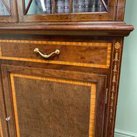 Exceptional Inlaid Victorian Antique Glazed Bookcase by Edwards and Roberts (10 of 10) Exceptional Inlaid Victorian Antique Glazed Bookcase by Edwards and Roberts (10 of 10)