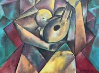 Original 20th Century Continental Abstract Cubism Style Portrait Oil Painting (7 of 11) Original 20th Century Continental Abstract Cubism Style Portrait Oil Painting (7 of 11)