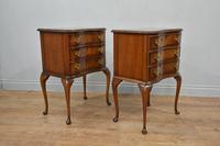 Pair of Queen Anne Style Walnut Bedside Chests Of Drawers (5 of 6) Pair of Queen Anne Style Walnut Bedside Chests Of Drawers (5 of 6)
