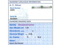 1.01ct Demantoid Garnet & 0.35ct Diamond, 14ct Rose Gold Bar Brooch - Antique c.1900 (8 of 9) 1.01ct Demantoid Garnet & 0.35ct Diamond, 14ct Rose Gold Bar Brooch - Antique c.1900 (8 of 9)