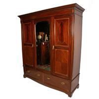 Edwardian Three Door Wardrobe (2 of 8) Edwardian Three Door Wardrobe (2 of 8)