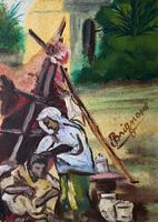 The Snake Charmer - Moroccan School - Vintage - 1960s - Original Oil Painting (10 of 11) The Snake Charmer - Moroccan School - Vintage - 1960s - Original Oil Painting (10 of 11)
