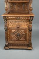 Carved Oak Leaded Glass Bookcase Cabinet (8 of 8) Carved Oak Leaded Glass Bookcase Cabinet (8 of 8)