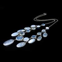 Antique Moonstone Sterling Silver Drop Fringe Necklace (5 of 8) Antique Moonstone Sterling Silver Drop Fringe Necklace (5 of 8)