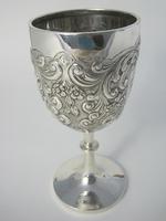 Edwardian Silver Goblet with Knobbed Stem & Plain Splayed Circular Foot (5 of 6) Edwardian Silver Goblet with Knobbed Stem & Plain Splayed Circular Foot (5 of 6)