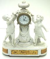 French Empire Figural Mantel Clock – Bisque Porcelain Cherub Verge Mantle Clock c.1800 (2 of 13) French Empire Figural Mantel Clock – Bisque Porcelain Cherub Verge Mantle Clock c.1800 (2 of 13)