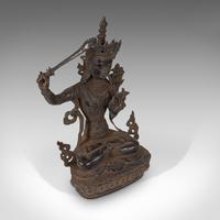 Tall Antique Manjushri Statue, Oriental, Bronze Figure, Seated Deity, Circa 1900 (12 of 12) Tall Antique Manjushri Statue, Oriental, Bronze Figure, Seated Deity, Circa 1900 (12 of 12)