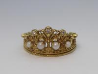 Gold, Diamond & Pearl Princess Diana Crown Ring (5 of 5) Gold, Diamond & Pearl Princess Diana Crown Ring (5 of 5)
