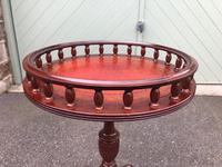 Mahogany Gallery Top Tripod Wine Table (4 of 6) Mahogany Gallery Top Tripod Wine Table (4 of 6)