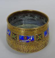 WMF Art Nouveau Planished Brass & Enamel Planter Jardiniere Albert Meyer (7 of 8) WMF Art Nouveau Planished Brass & Enamel Planter Jardiniere Albert Meyer (7 of 8)