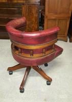 Antique Design Mahogany Red Leather Captains Chair (5 of 5) Antique Design Mahogany Red Leather Captains Chair (5 of 5)