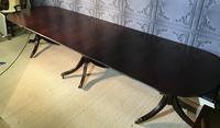 Mahogany Triple Pedestal Dining Table (6 of 10) Mahogany Triple Pedestal Dining Table (6 of 10)