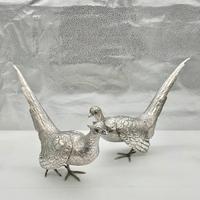 Antique Large Pair of European Sterling Silver Pheasants c.1900 (2 of 10) Antique Large Pair of European Sterling Silver Pheasants c.1900 (2 of 10)