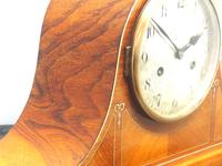 Rare Burr Walnut Antique English Hat Shaped 8 Day Striking Mantel Clock (8 of 10) Rare Burr Walnut Antique English Hat Shaped 8 Day Striking Mantel Clock (8 of 10)