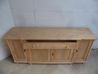 Great 2 Metre Antique Pine 4 Door Dresser Base / TV Stand to wax / paint (6 of 9) Great 2 Metre Antique Pine 4 Door Dresser Base / TV Stand to wax / paint (6 of 9)
